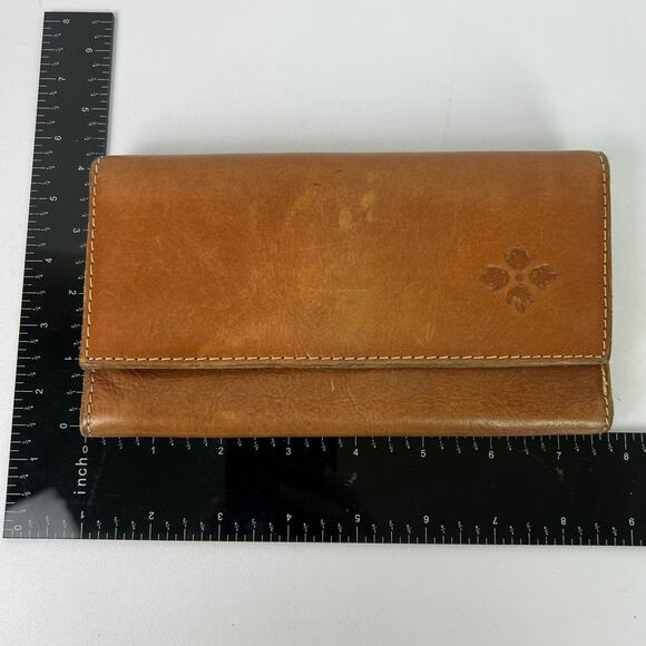 Patricia Nash Terresa Women's Genuine Leather Trifold Snap Wallet 7.75 in Brown - Picture 10 of 16